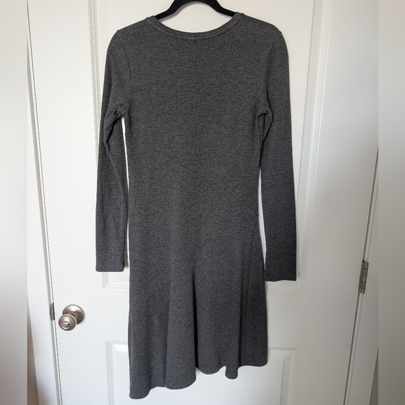 Title: Vince Heather Gray Asymmetrical Seam Fit & Flare Dress – Size M - Picture 4 of 12